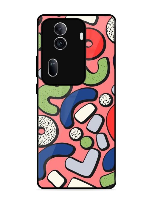 Groovy Geometric Shapes Glossy Soft Edge Case for Oppo Reno 11 Pro (5G) Chachhi