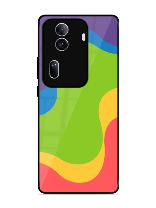 Wavy Rainbow Wonderland Glossy Soft Edge Case for Oppo Reno 11 Pro (5G) Chachhi