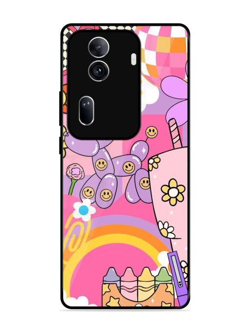 Whimsical Y2K Chaos Glossy Soft Edge Case for Oppo Reno 11 Pro (5G)
