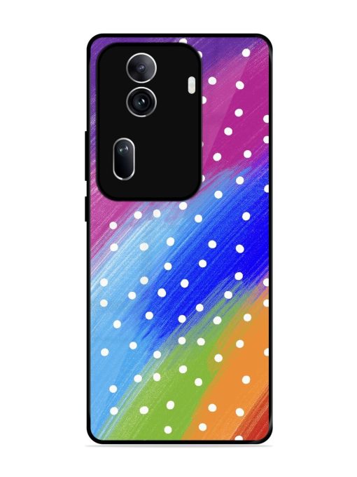 Rainbow Polka Dot Dream Glossy Soft Edge Case for Oppo Reno 11 Pro (5G)