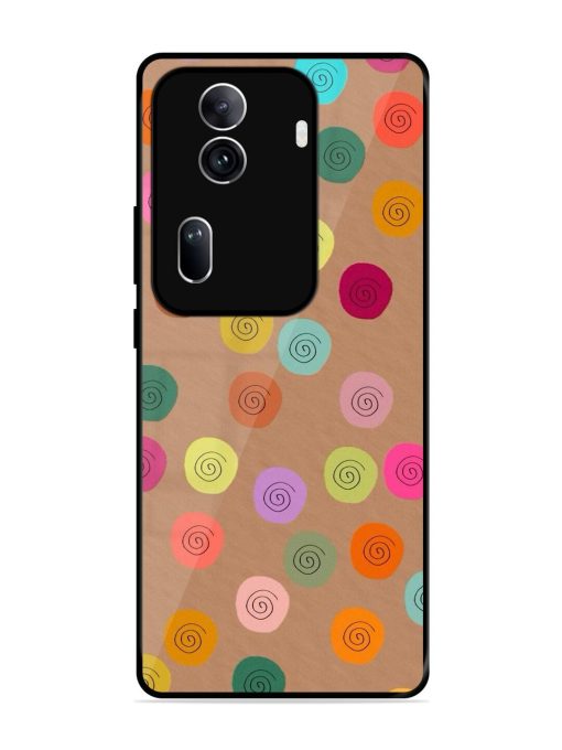 Swirly Dots On Kraft Glossy Soft Edge Case for Oppo Reno 11 Pro (5G) Chachhi