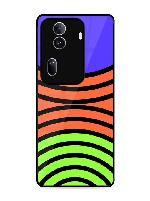 Psychedelic Stripe Symphony Glossy Soft Edge Case for Oppo Reno 11 Pro (5G) Chachhi