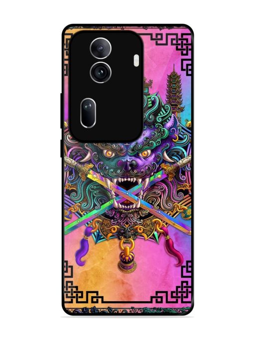 Psychedelic Fu Dog Tapestry Glossy Soft Edge Case for Oppo Reno 11 Pro (5G) Chachhi