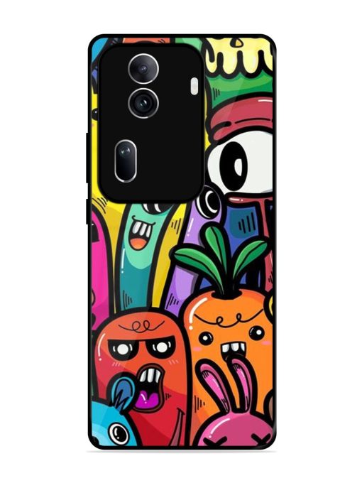 Whimsical Doodle Chaos Glossy Soft Edge Case for Oppo Reno 11 Pro (5G)