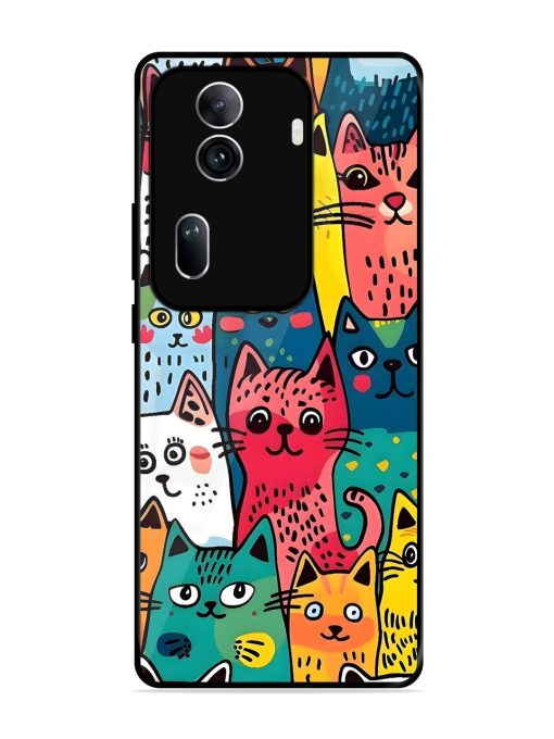 Feline Frenzy Glossy Soft Edge Case for Oppo Reno 11 Pro (5G)