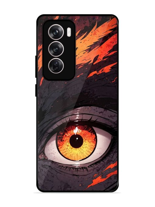 Inferno Gaze Glossy Soft Edge Case for Oppo Reno 12 (5G) Chachhi