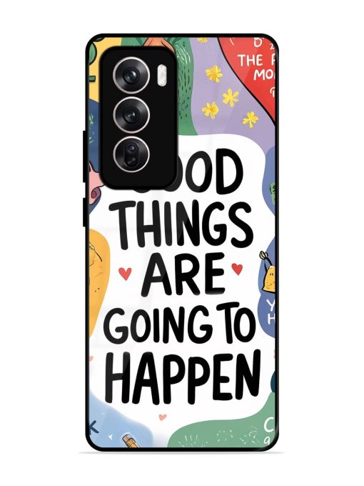 Uplifting Scribbles Glossy Soft Edge Case for Oppo Reno 12 (5G) Chachhi