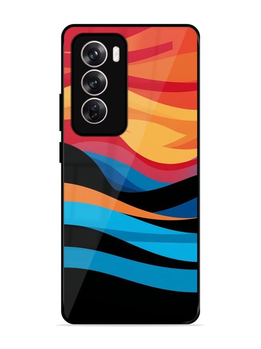 Blazing Currents Glossy Soft Edge Case for Oppo Reno 12 (5G) Chachhi