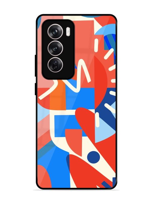 Abstract Harmony Glossy Soft Edge Case for Oppo Reno 12 (5G) Chachhi