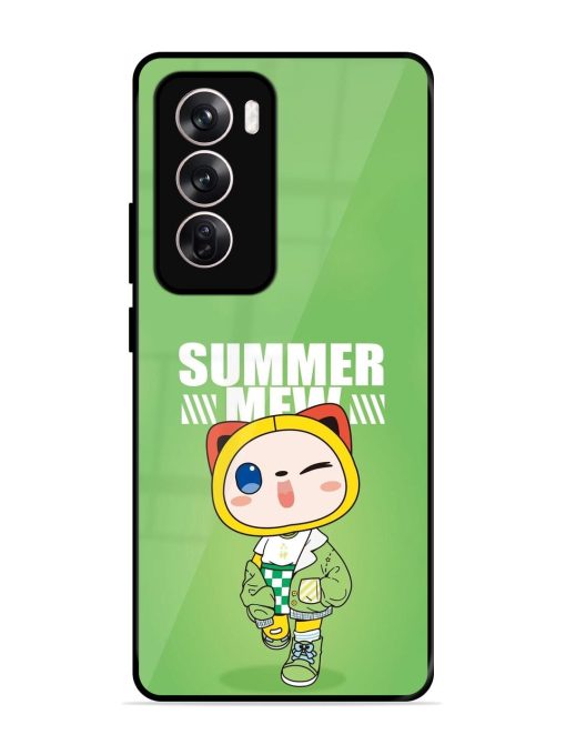 Purrfect Summer Glossy Soft Edge Case for Oppo Reno 12 (5G) Chachhi