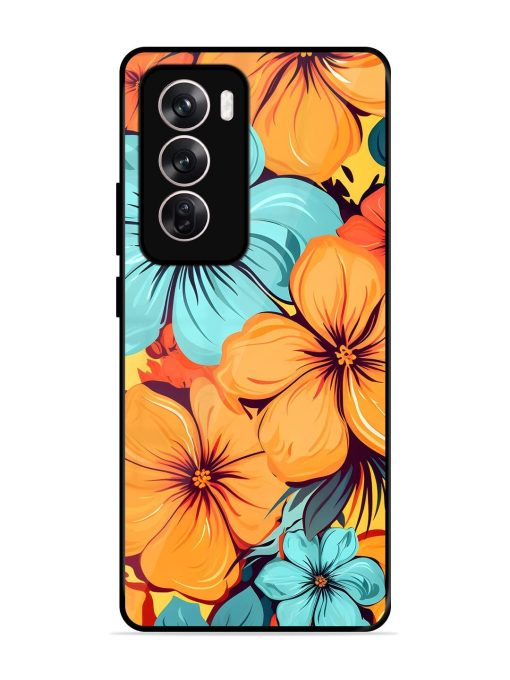 Tropical Bloom Glossy Soft Edge Case for Oppo Reno 12 (5G) Chachhi