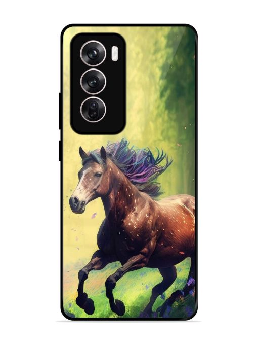 Enchanted Gallop Glossy Soft Edge Case for Oppo Reno 12 (5G) Chachhi