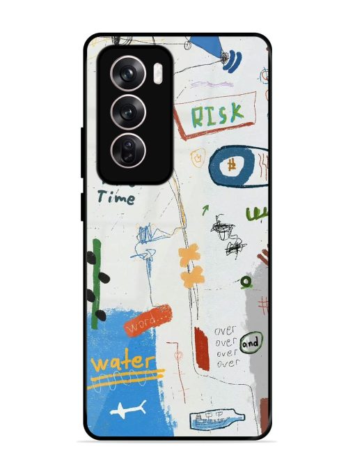 Mind Map Madness Glossy Soft Edge Case for Oppo Reno 12 (5G) Chachhi