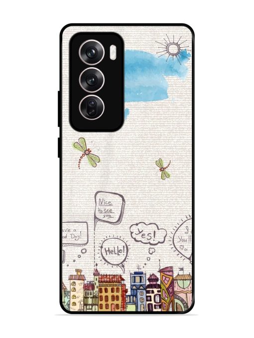 Doodle City Glossy Soft Edge Case for Oppo Reno 12 (5G) Chachhi