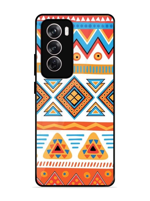 Vibrant Tribal Pattern Glossy Soft Edge Case for Oppo Reno 12 (5G) Chachhi