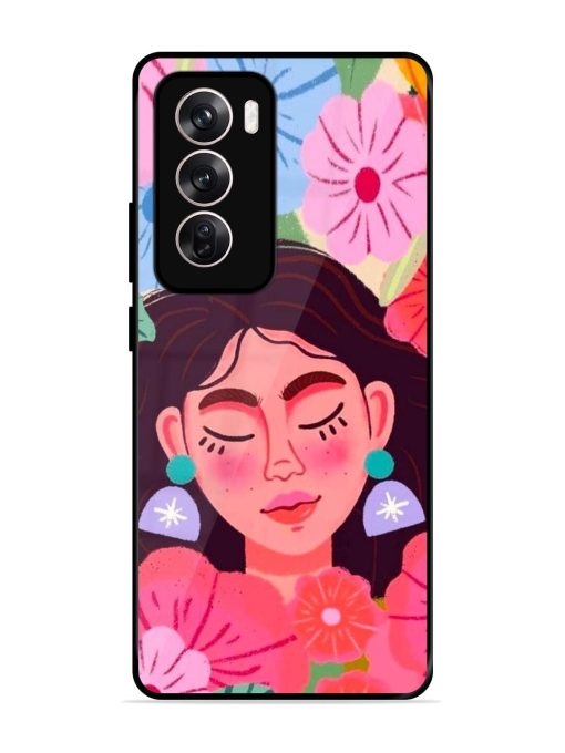 Blooming Serenity Glossy Soft Edge Case for Oppo Reno 12 (5G) Chachhi