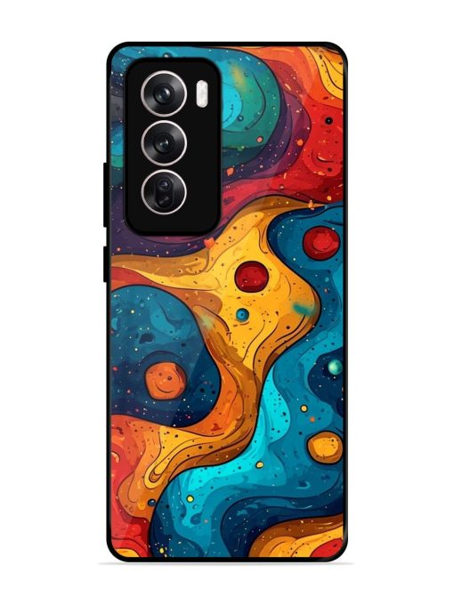 Cosmic Swirl Glossy Soft Edge Case for Oppo Reno 12 (5G) Chachhi