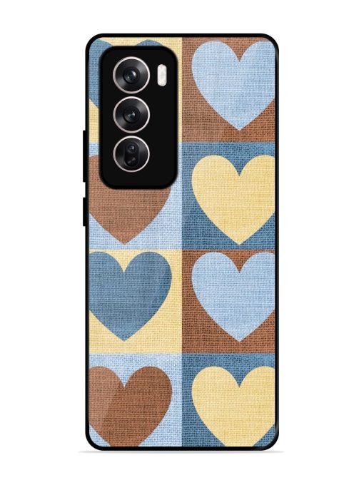 Hearts On Canvas Glossy Soft Edge Case for Oppo Reno 12 (5G) Chachhi