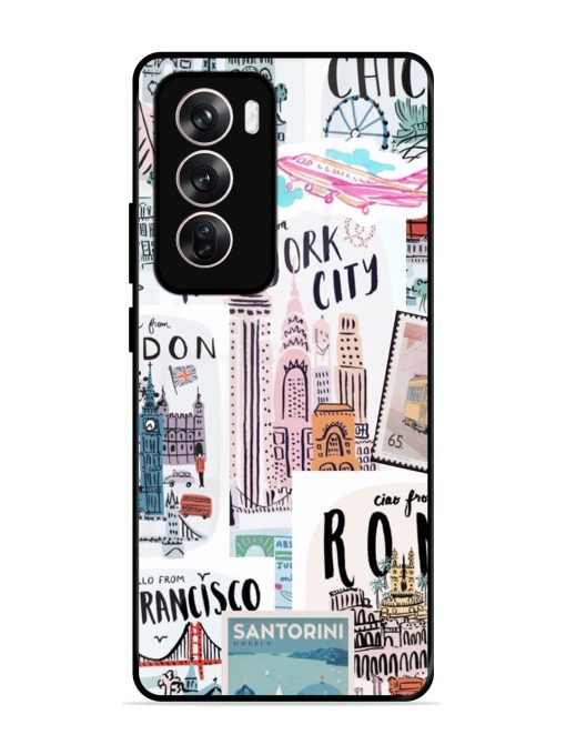 Travelogue Glossy Soft Edge Case for Oppo Reno 12 (5G) Chachhi