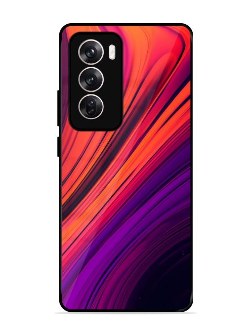 Crimson Curls Glossy Soft Edge Case for Oppo Reno 12 (5G) Chachhi