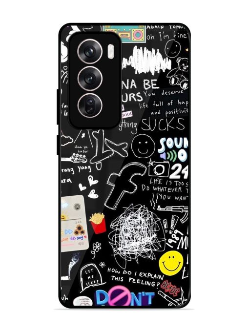 Doodle Diary Glossy Soft Edge Case for Oppo Reno 12 (5G) Chachhi