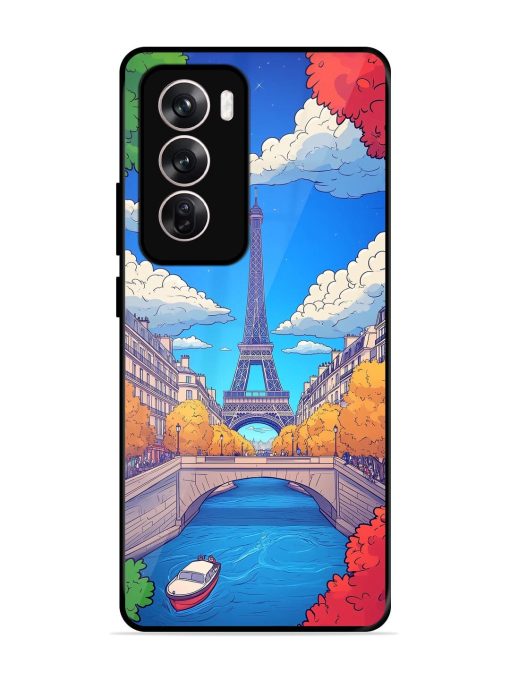 Parisian Panorama Glossy Soft Edge Case for Oppo Reno 12 (5G) Chachhi