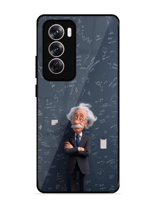 Albert Einstein Glossy Soft Edge Case for Oppo Reno 12 (5G) Chachhi