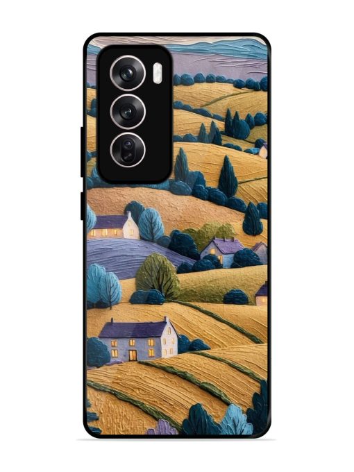 Rolling Hilltop Haven Glossy Soft Edge Case for Oppo Reno 12 (5G) Chachhi