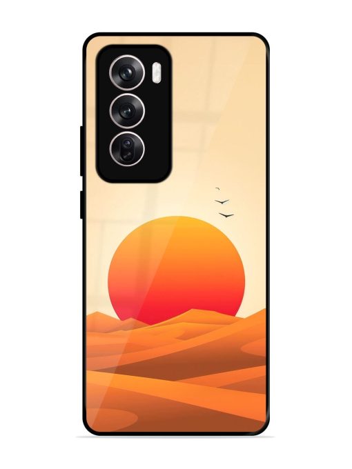 Desert Sunset Glossy Soft Edge Case for Oppo Reno 12 (5G) Chachhi