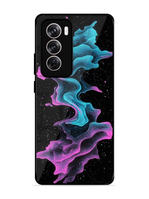 Cosmic Currents Glossy Soft Edge Case for Oppo Reno 12 (5G) Chachhi