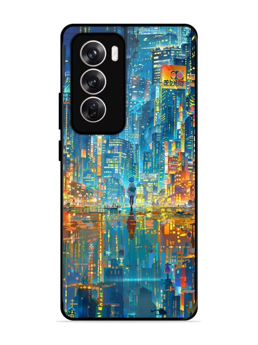 Neon Metropolis Glossy Soft Edge Case for Oppo Reno 12 (5G) Chachhi