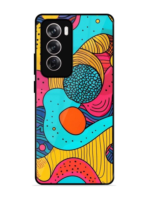 Psychedelic Patterns Glossy Soft Edge Case for Oppo Reno 12 (5G) Chachhi