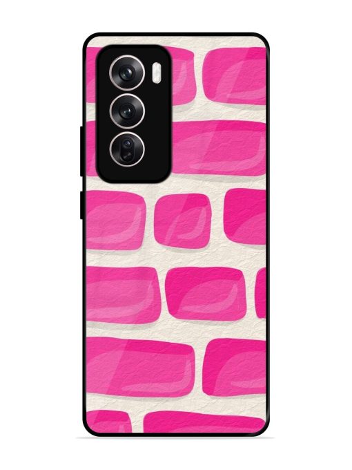 Pink Brick Wall Glossy Soft Edge Case for Oppo Reno 12 (5G) Chachhi