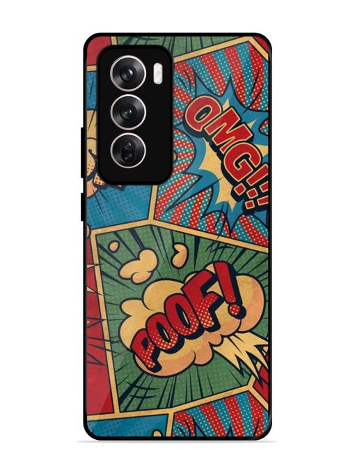 Comic Book Chaos Glossy Soft Edge Case for Oppo Reno 12 (5G) Chachhi