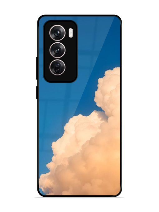 Golden Cloudscape Glossy Soft Edge Case for Oppo Reno 12 (5G)