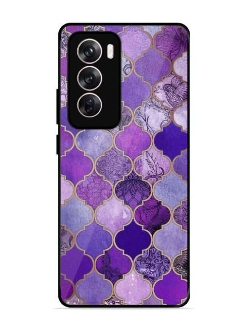 Purple Mosaic Magic Glossy Soft Edge Case for Oppo Reno 12 (5G) Chachhi