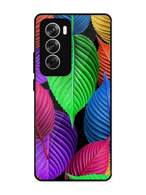 Rainbow Leaf Symphony Glossy Soft Edge Case for Oppo Reno 12 (5G) Chachhi