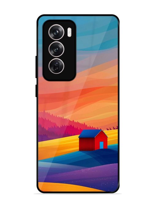 Sunset Solitude Glossy Soft Edge Case for Oppo Reno 12 (5G) Chachhi