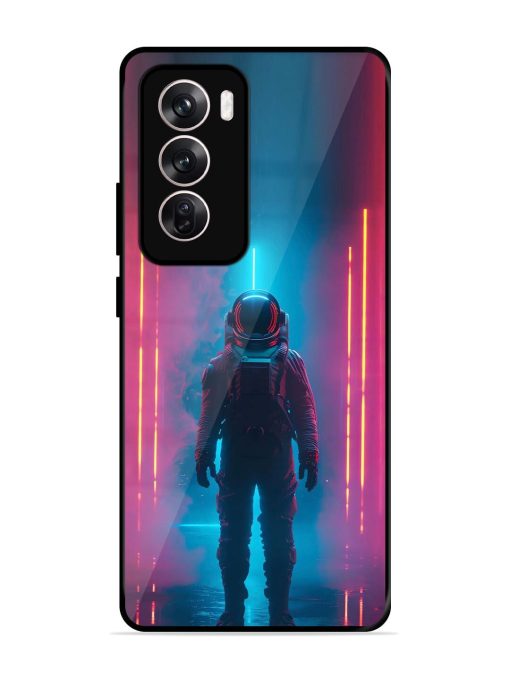 Neon Astronaut Glossy Soft Edge Case for Oppo Reno 12 (5G) Chachhi