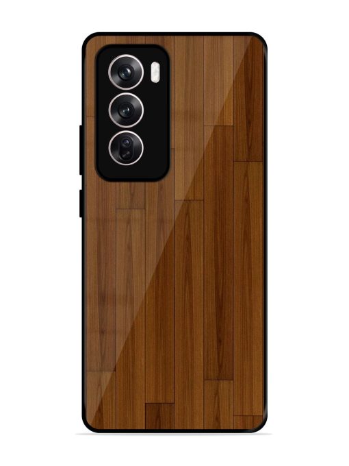 Warm Woodgrain Glossy Soft Edge Case for Oppo Reno 12 (5G) Chachhi