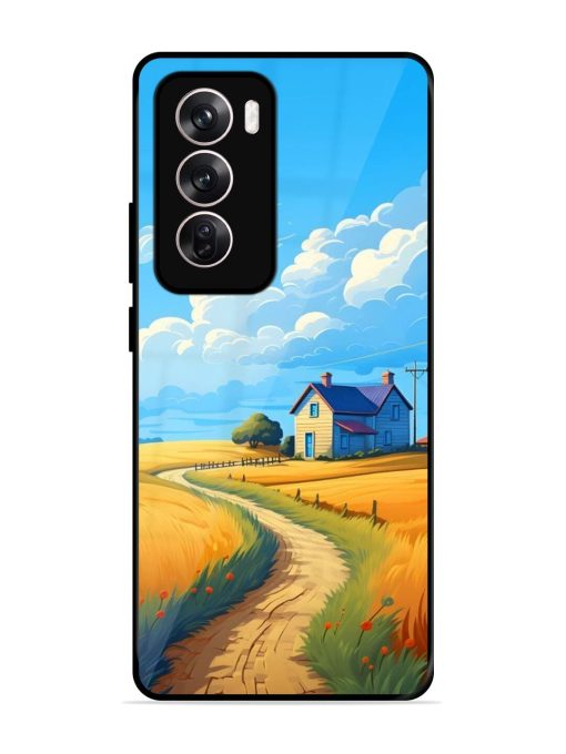 Countryside Cottage Glossy Soft Edge Case for Oppo Reno 12 (5G) Chachhi