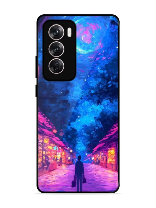 Neon Nightscape Glossy Soft Edge Case for Oppo Reno 12 (5G) Chachhi