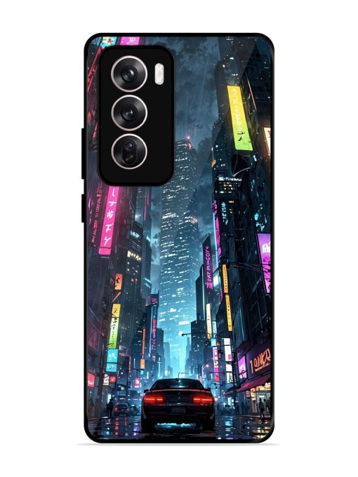 Neon Nightscape Glossy Soft Edge Case for Oppo Reno 12 (5G) Chachhi