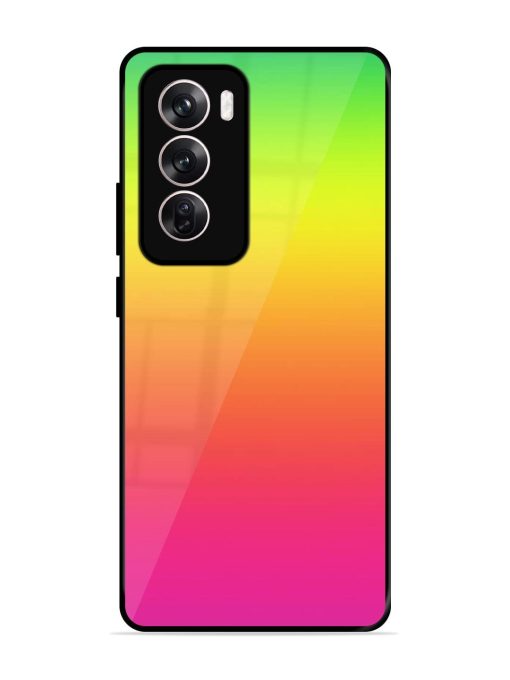 Rainbow Gradient Glossy Soft Edge Case for Oppo Reno 12 (5G) Chachhi