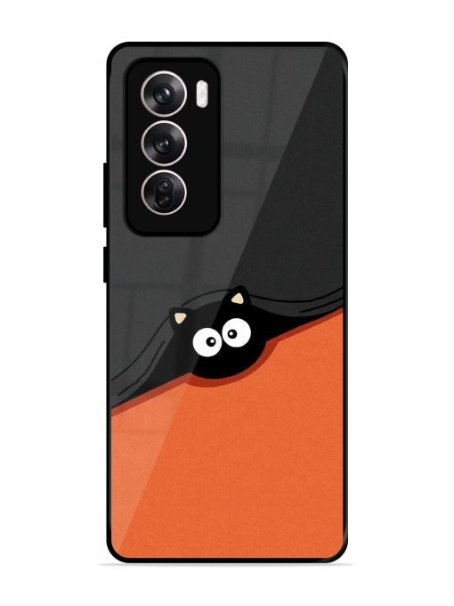 Peek-A-Boo Kitty Glossy Soft Edge Case for Oppo Reno 12 (5G) Chachhi