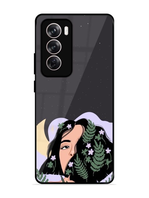 Lunar Lullaby Glossy Soft Edge Case for Oppo Reno 12 (5G) Chachhi