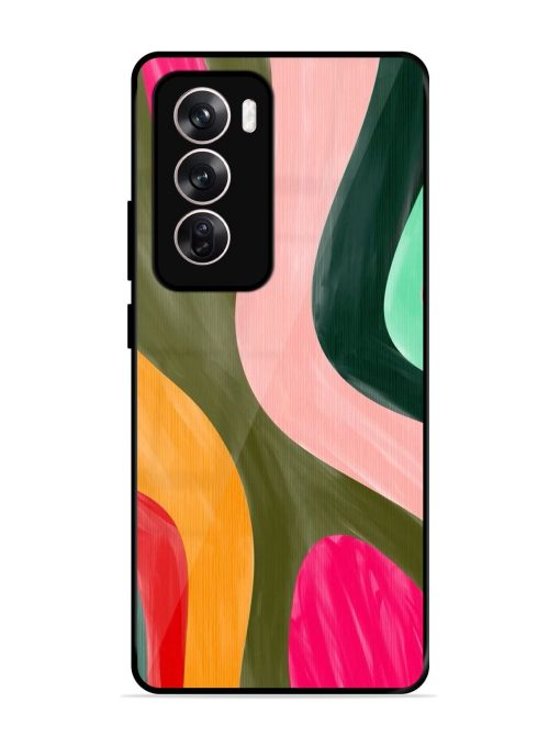 Wavy Wonderland Glossy Soft Edge Case for Oppo Reno 12 (5G) Chachhi