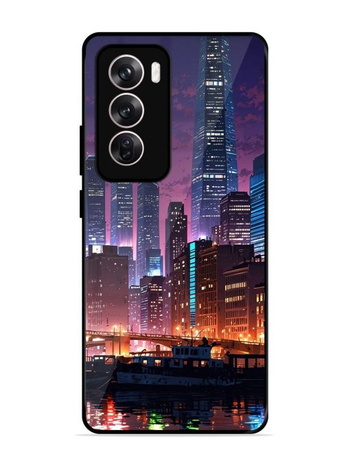 Neon Nightscape Glossy Soft Edge Case for Oppo Reno 12 (5G)