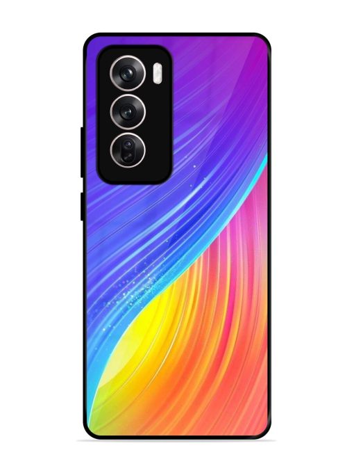 Neon Swirl Glossy Soft Edge Case for Oppo Reno 12 (5G) Chachhi