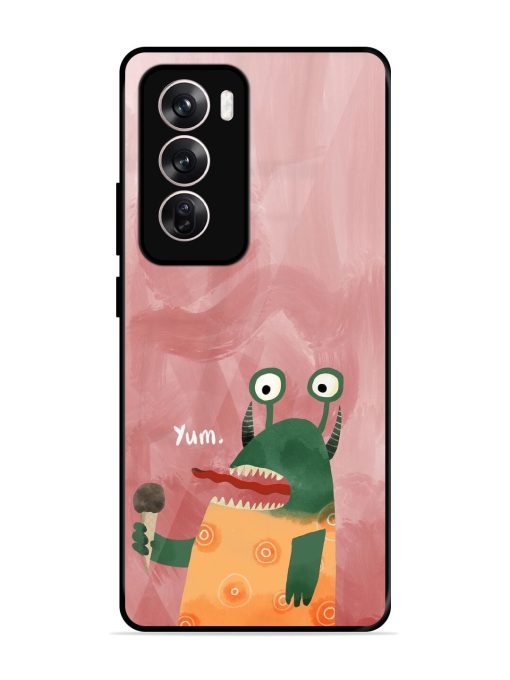 Hungry Monster Glossy Soft Edge Case for Oppo Reno 12 (5G) Chachhi